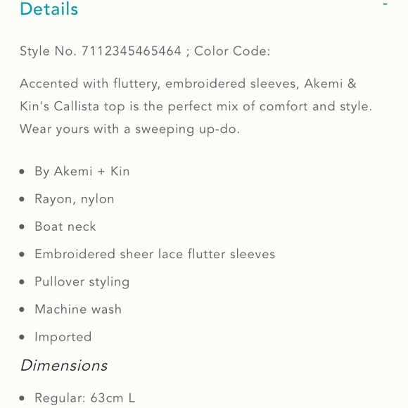 Akemi + Kin | Callista Boho Embroidered Sleeve Tee - Picture 6 of 6